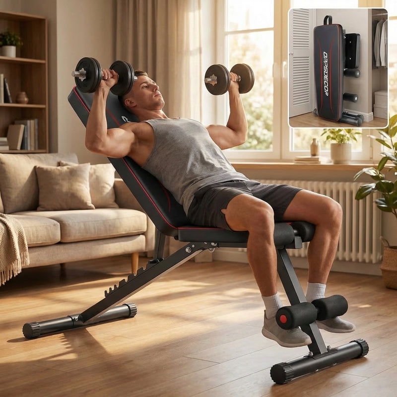 Elite 7-in-1 Pro-Series Foldable Fitness Bench | Multi-Purpose Strength Station